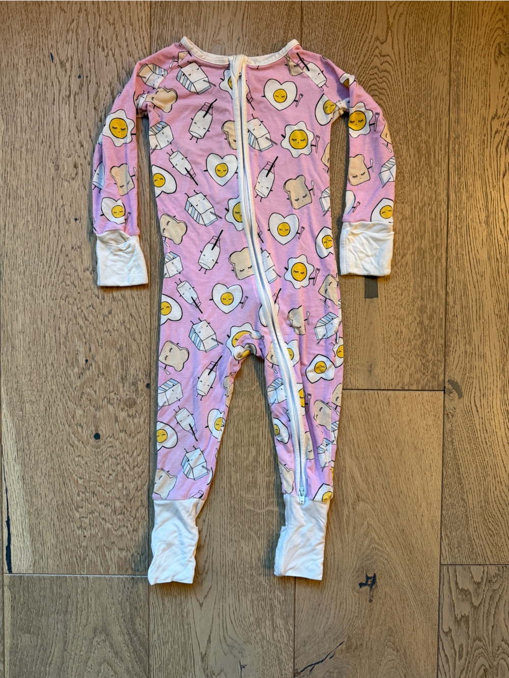 Little Sleepies Zipper Pajamas in Breakfast Print
